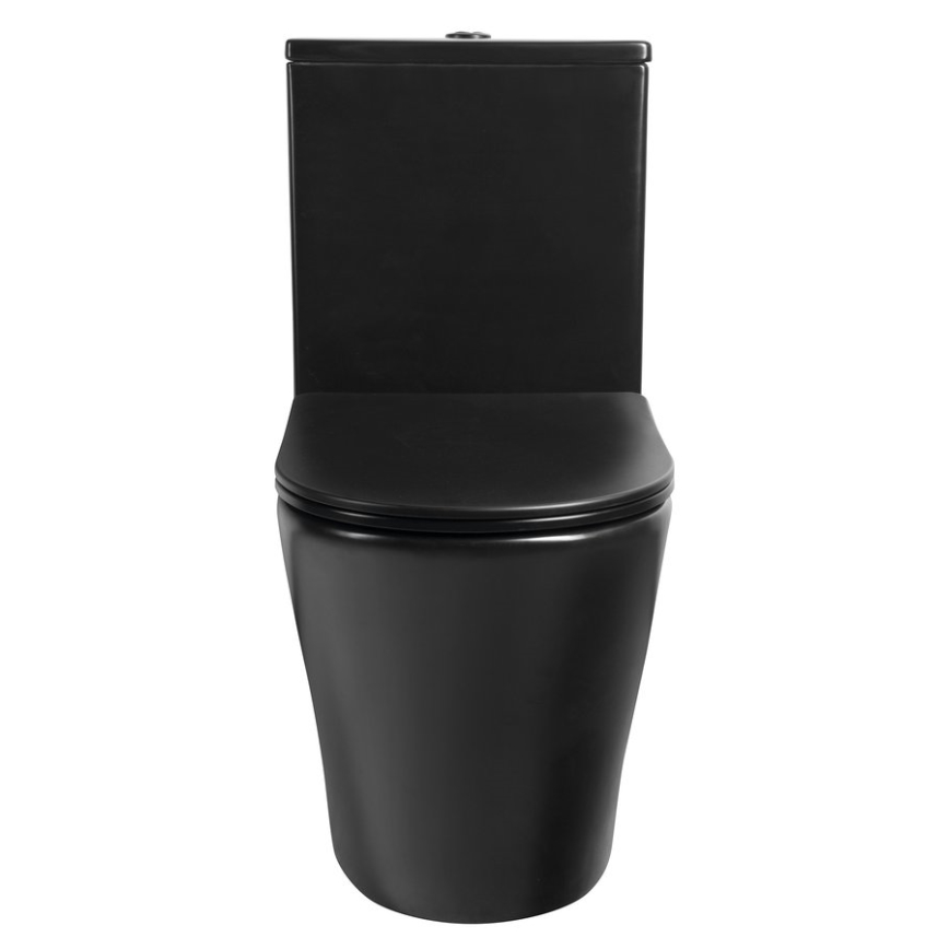 Sapho - PACO Ceramic Close-Coupled Toilet, Black