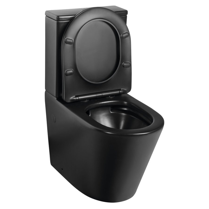 Sapho - PACO Ceramic Close-Coupled Toilet, Black