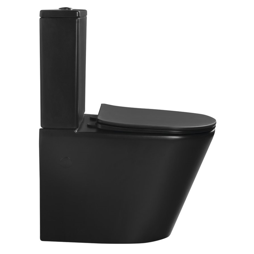 Sapho - PACO Ceramic Close-Coupled Toilet, Black