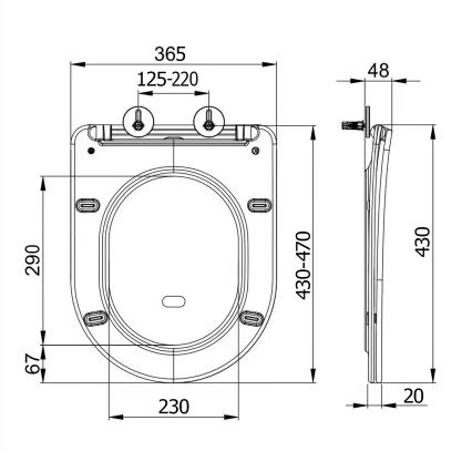 Sapho - PACO SoftClose Toilet Seat, Black