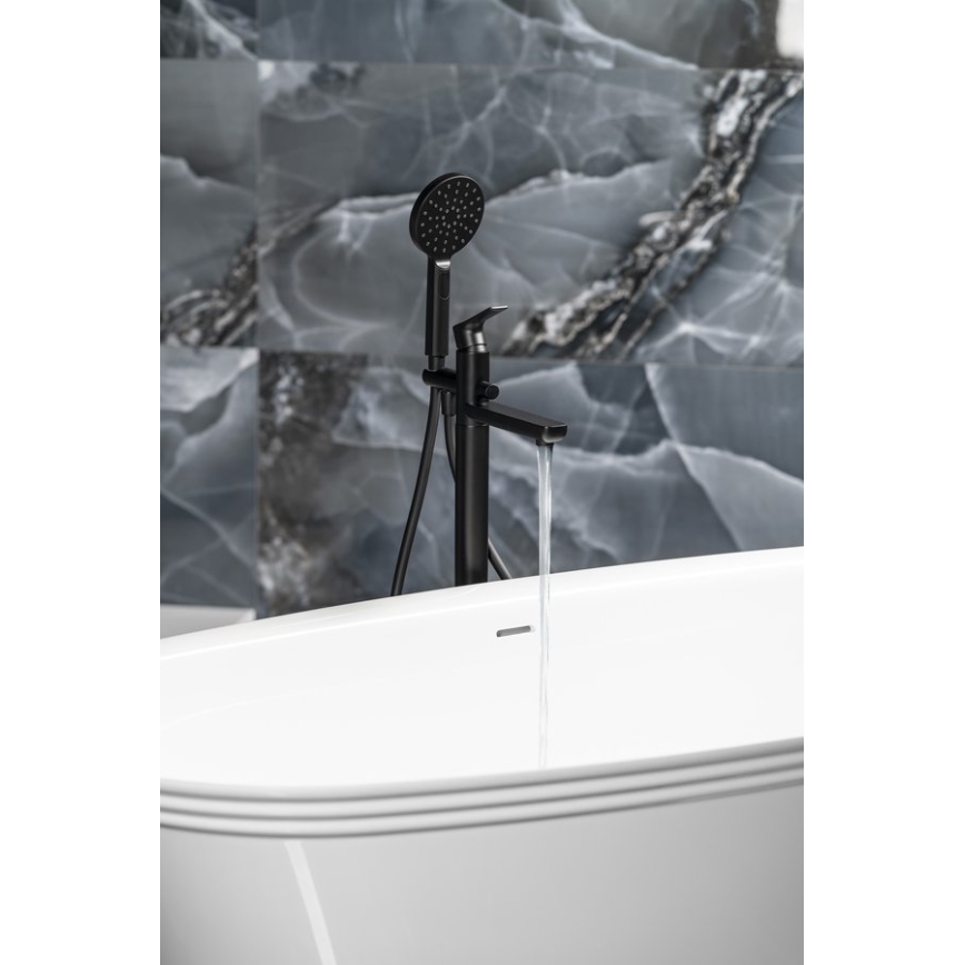 Sapho - PAX bathtub set with mixer tap, matte black