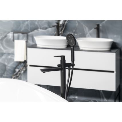Sapho - PAX bathtub set with mixer tap, matte black