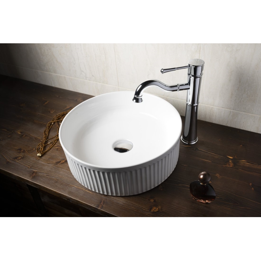 Sapho - PICOBELLO countertop basin Ø 37 cm ceramic/white