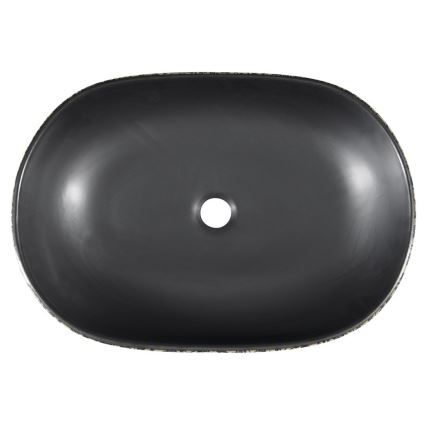 Sapho - PRIORI Countertop Basin 60 x 40 cm, Ceramic / Black / Blue