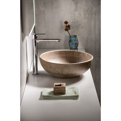 Sapho - PRIORI Countertop Basin Ø 41 cm, Ceramic/Brown
