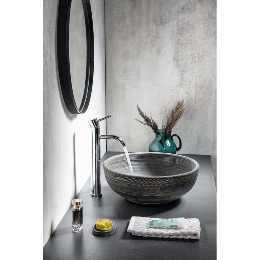 Sapho - PRIORI countertop basin Ø 41 cm ceramic/grey