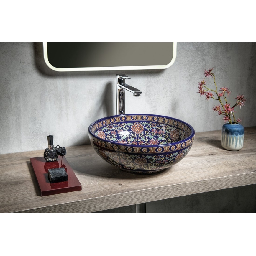Sapho - PRIORI Countertop Basin Ø 41 cm, Ceramic/Multicolored