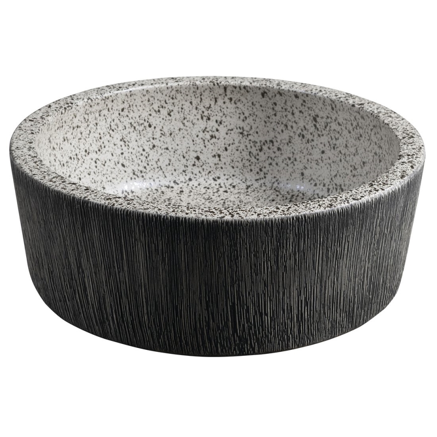 Sapho - PRIORI Countertop Basin, Ø 41 cm, White/Gray