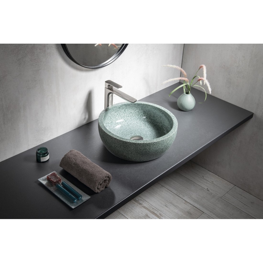 Sapho - PRIORI Countertop Basin Ø 42 cm, Ceramic/Green