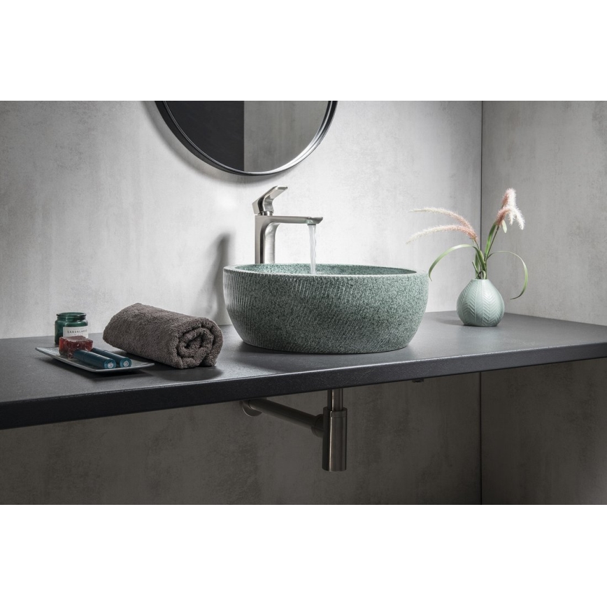 Sapho - PRIORI Countertop Basin Ø 42 cm, Ceramic/Green