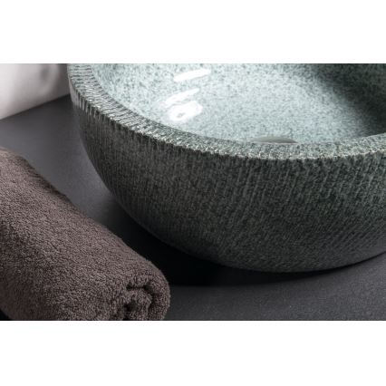 Sapho - PRIORI Countertop Basin Ø 42 cm, Ceramic/Green