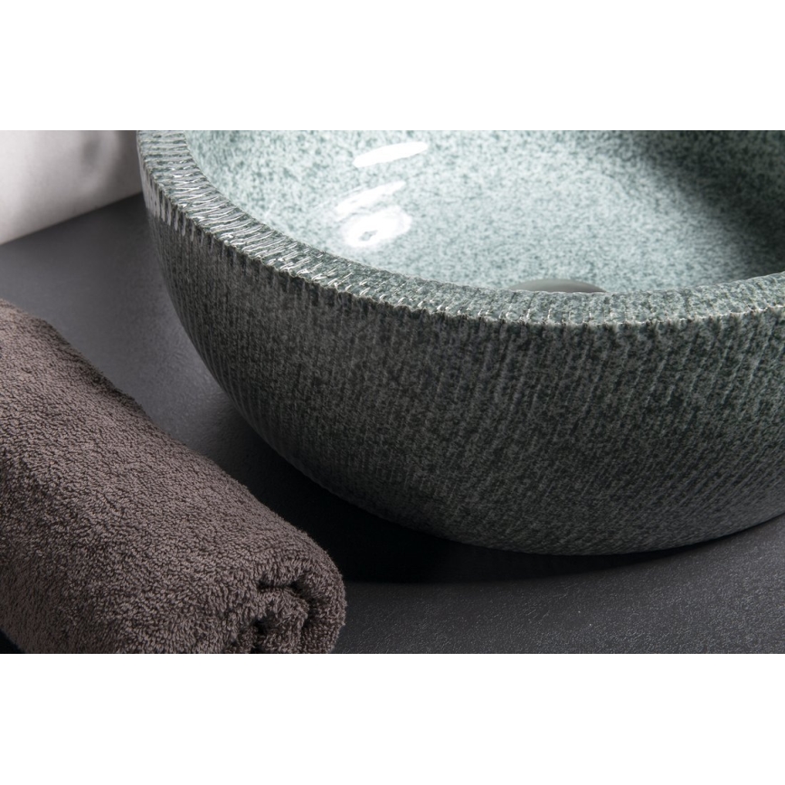 Sapho - PRIORI Countertop Basin Ø 42 cm, Ceramic/Green