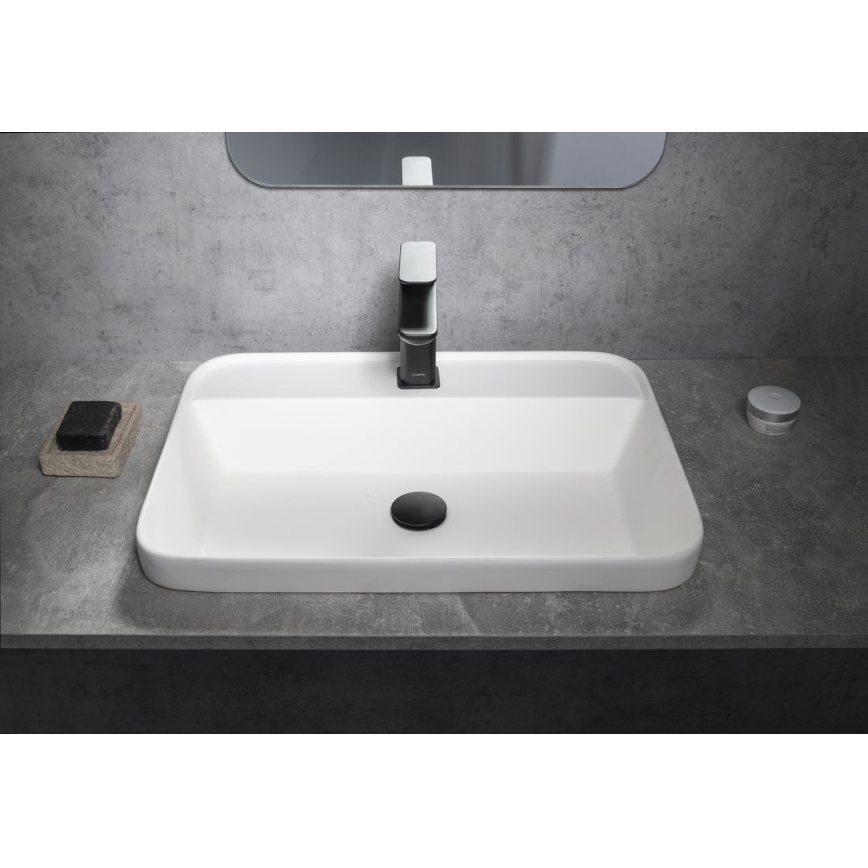 Sapho - Recessed washbasin 55x39 cm ceramic/white