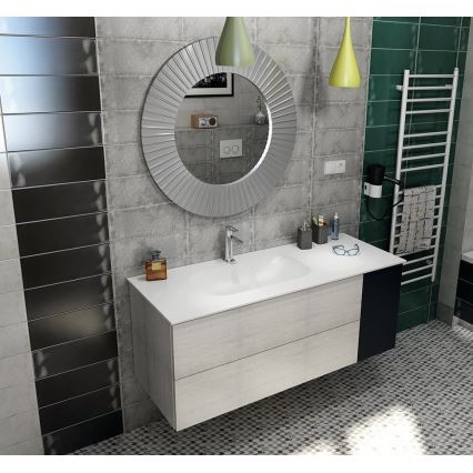 Sapho - Recessed washbasin ROCKSTONE 67x35.5 cm matte white