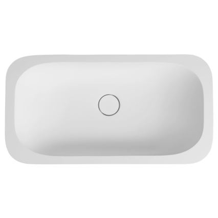 Sapho - Recessed washbasin ROCKSTONE 67x35.5 cm matte white