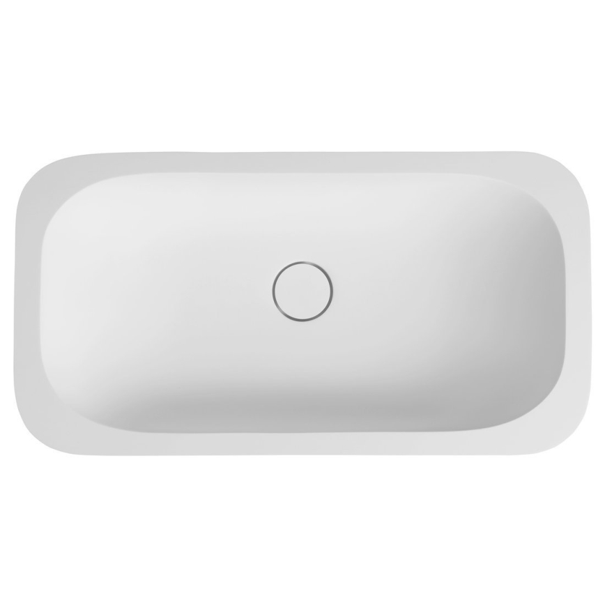 Sapho - Recessed washbasin ROCKSTONE 67x35.5 cm matte white