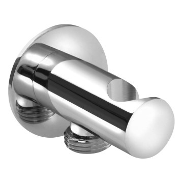 Sapho - Round fixed shower holder with outlet/shiny chrome