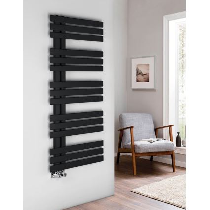 Sapho - SILVANA Bathroom Radiator 124 x 50 cm, Matte Black