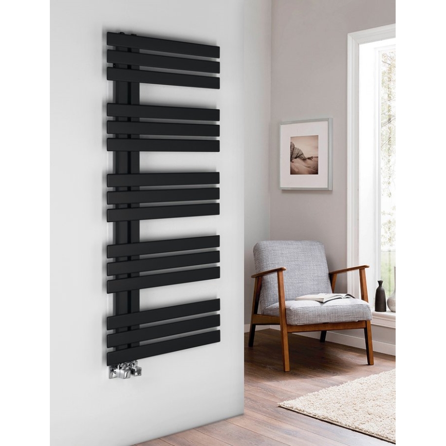 Sapho - SILVANA Bathroom Radiator 124 x 50 cm, Matte Black