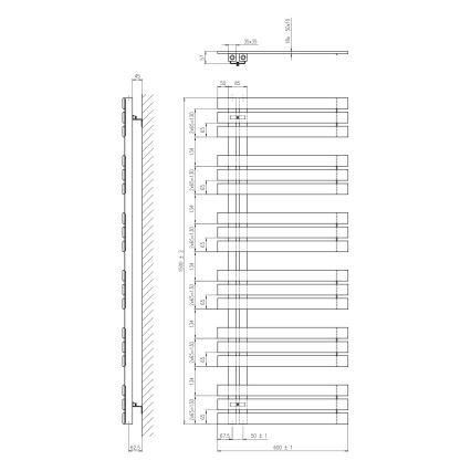 Sapho - SILVANA Bathroom Radiator 150x60 cm White