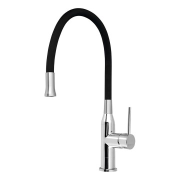 Sapho - Sink tap with flexible arm SILI black/brass