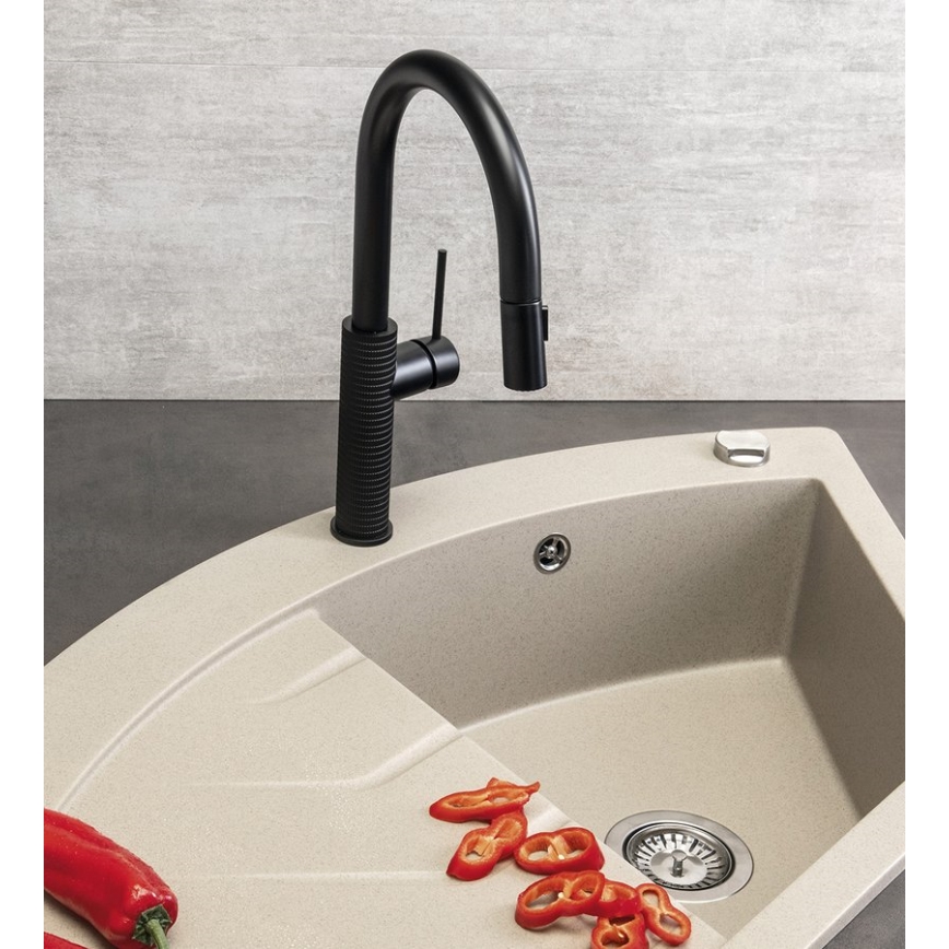 Sapho - Sink tap with pull-out sprayer FLAWO matte black