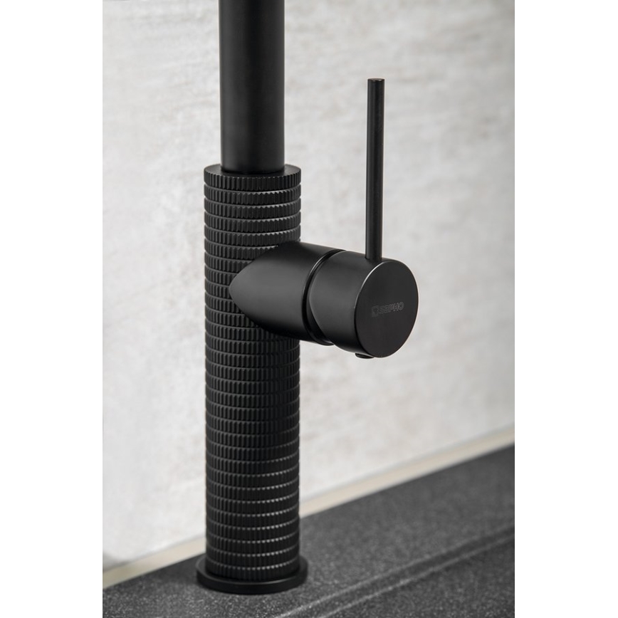 Sapho - Sink tap with pull-out sprayer FLAWO matte black