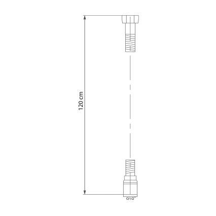 Sapho - SOFTFLEX Flexible Shower Hose 120 cm, Metallic Silver