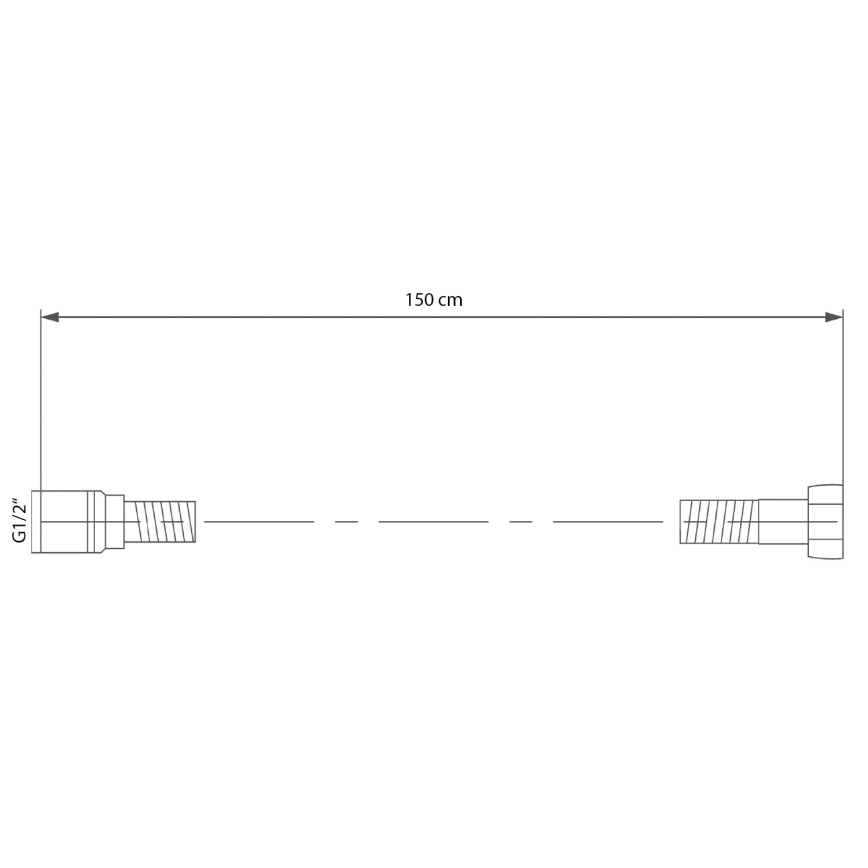 Sapho - SOFTFLEX Shower Hose 150 cm, Matte Black