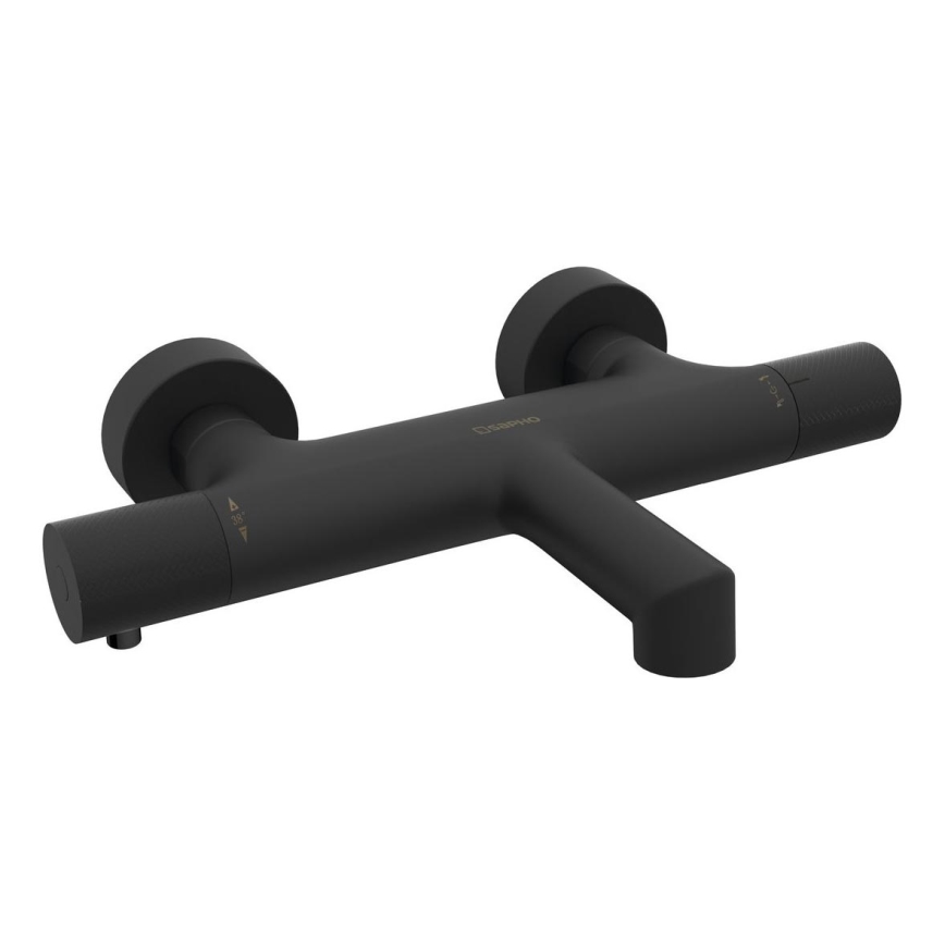 Sapho - SOLARIS Thermostatic Bath Mixer, Matte Black