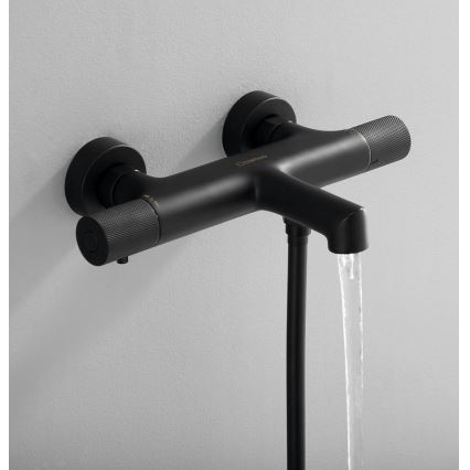Sapho - SOLARIS Thermostatic Bath Mixer, Matte Black