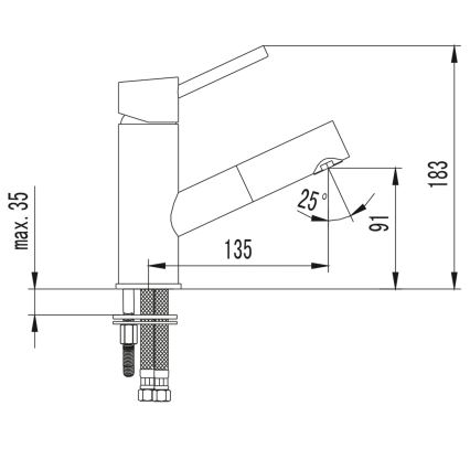 Sapho - SOLITER 18.3 cm Basin Mixer, Polished Chrome
