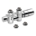 Sapho - Thermostatic connection kit for central connection TWIN COMBI, right-hand, polished chrome