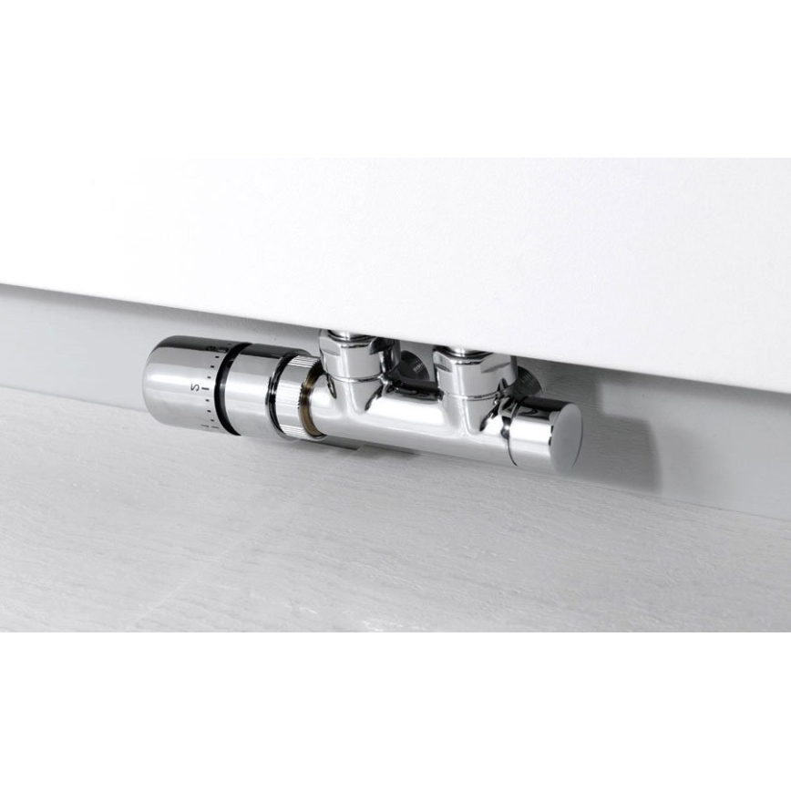 Sapho - Thermostatic connection set for central connection TWIN left/polished chrome