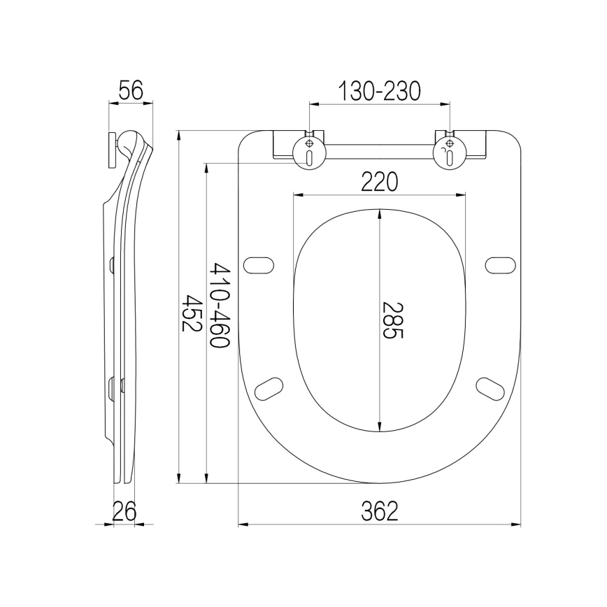 Sapho - Toilet seat SoftClose EDITA white