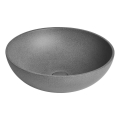 Sapho - TURF Countertop Basin Ø 44 cm Concrete/Black Granite
