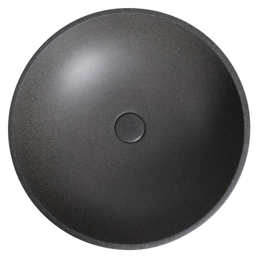 Sapho - TURF Countertop Basin Ø 44 cm Concrete/Black Granite