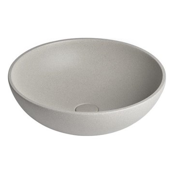 Sapho - TURF Countertop Basin Ø 44 cm Concrete/White Sandstone