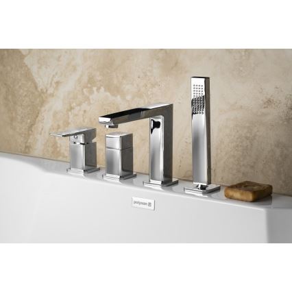 Sapho - TURSI 4-hole bath mixer, polished chrome