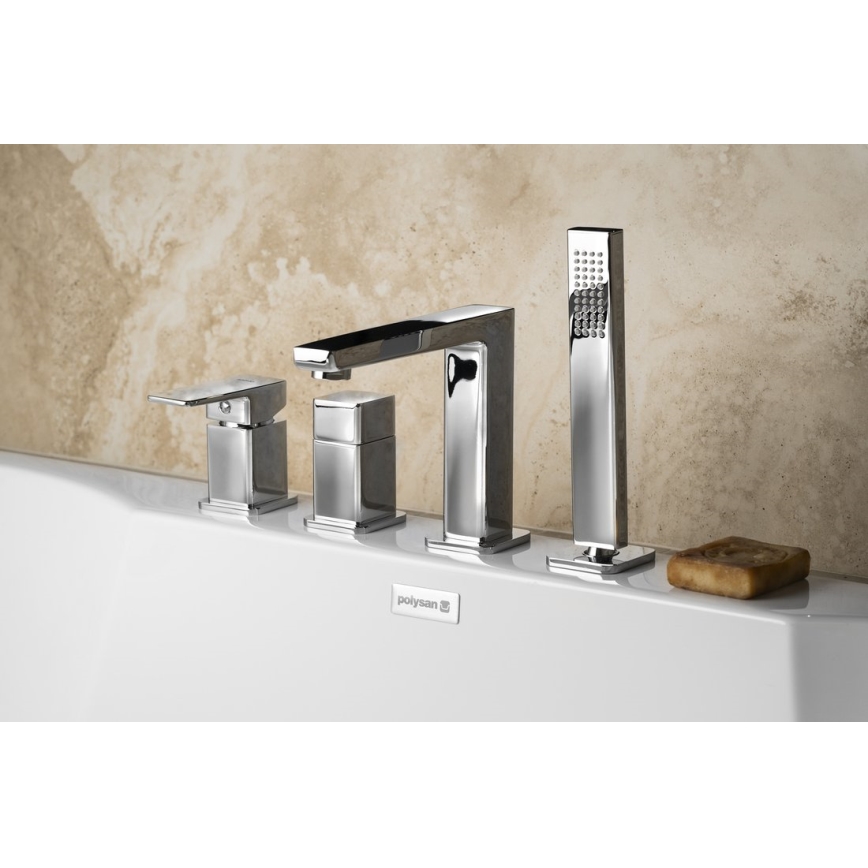 Sapho - TURSI 4-hole bath mixer, polished chrome