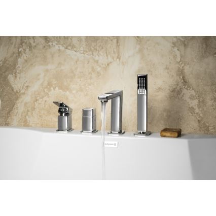 Sapho - TURSI 4-hole bath mixer, polished chrome