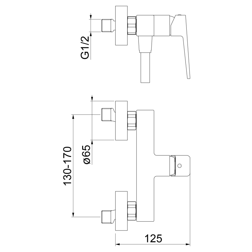 Sapho - TURSI Polished Chrome Shower Mixer