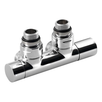 Sapho - TWIN center connection valve set, polished chrome