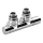 Sapho - TWIN center connection valve set, polished chrome
