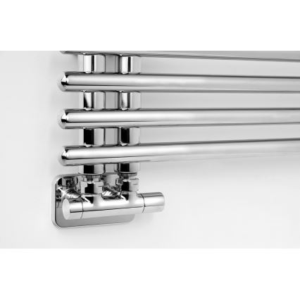 Sapho - TWIN center connection valve set, polished chrome