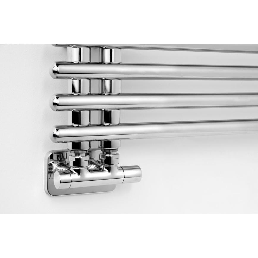 Sapho - TWIN center connection valve set, polished chrome