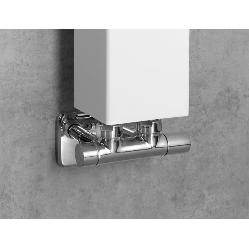 Sapho - TWIN center connection valve set, polished chrome