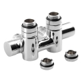 Sapho - TWIN COMBI central connection valve set, right-hand, polished chrome