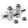 Sapho - TWIN COMBI central connection valve set, right-hand, polished chrome