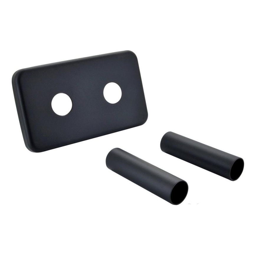 Sapho - TWIN cover escutcheon for central connection, matte black